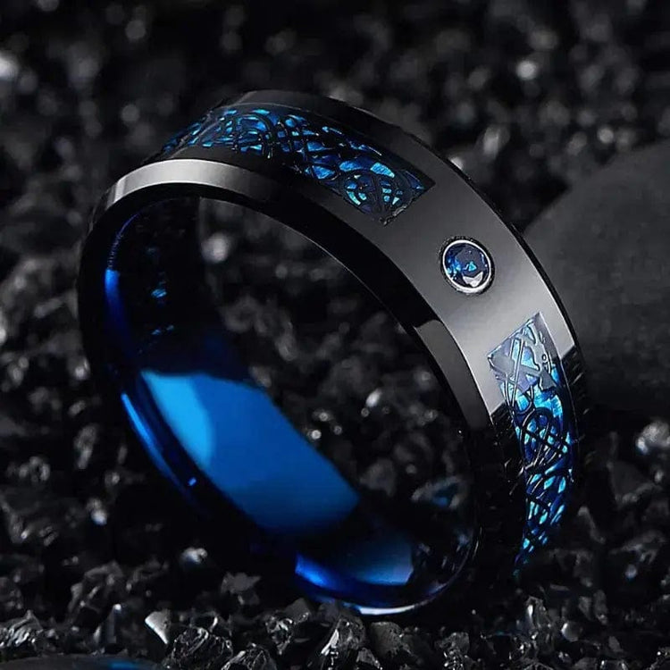 Jarl's ring 'valhalla azure' in tungsten Jarl's ring 'valhalla azure' in tungsten