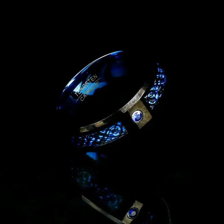 Jarl's ring 'valhalla azure' in tungsten Jarl's ring 'valhalla azure' in tungsten