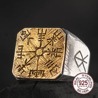 925 Sterling Silver Viking Ring - Nordic Compass Ring 925 Sterling Silver Viking Ring - Nordic Compass Ring