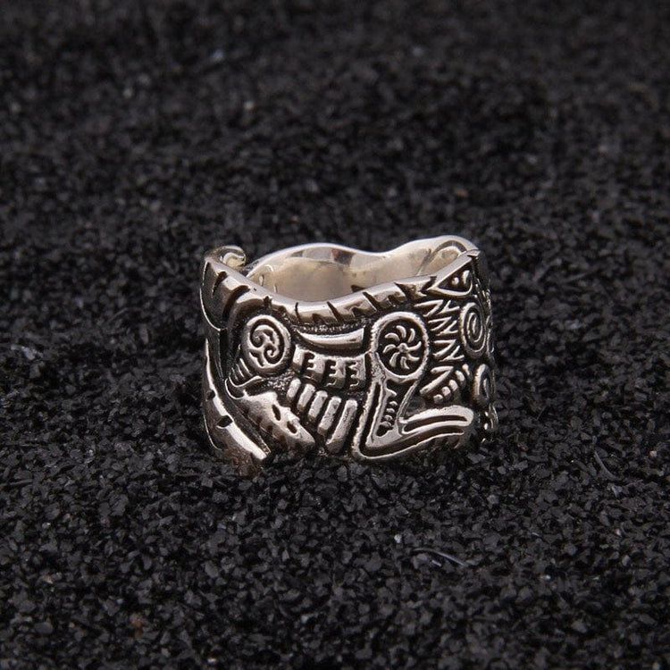 925 Sterling Silver Viking Ring - The Full Moon Duel 925 Sterling Silver Viking Ring - The Full Moon Duel