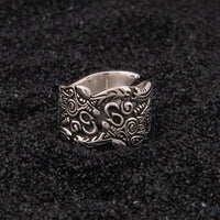 925 Sterling Silver Viking Ring - The Full Moon Duel 925 Sterling Silver Viking Ring - The Full Moon Duel