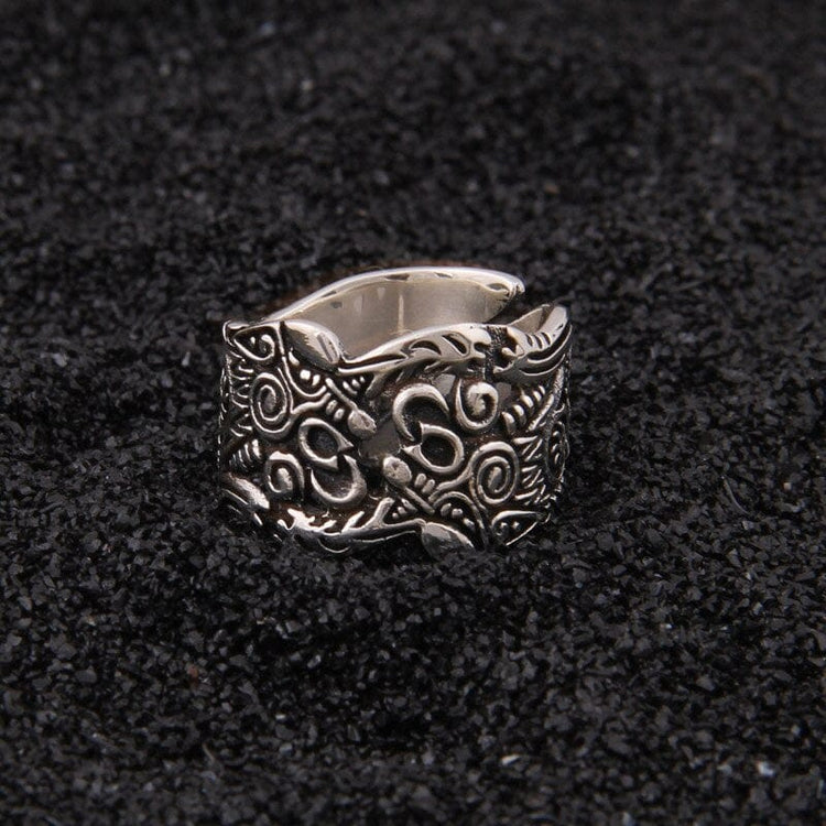 925 Sterling Silver Viking Ring - The Full Moon Duel 925 Sterling Silver Viking Ring - The Full Moon Duel