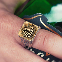 925 Sterling Silver Viking Ring - Le Valknut Solaire 925 Sterling Silver Viking Ring - Le Valknut Solaire