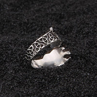 925 Sterling Silver Viking Ring - Les Pattes de l'Ours 925 Sterling Silver Viking Ring - Les Pattes de l'Ours