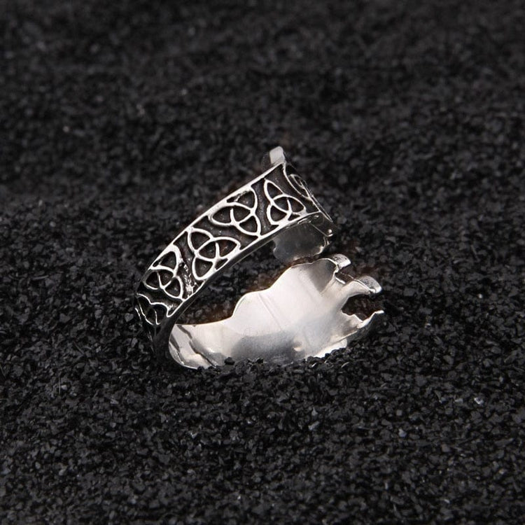 925 Sterling Silver Viking Ring - Les Pattes de l'Ours 925 Sterling Silver Viking Ring - Les Pattes de l'Ours