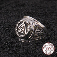 925 Sterling Silver Viking Ring - Power of the Valknut 925 Sterling Silver Viking Ring - Power of the Valknut