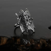 Viking ring l'écorse engraved with Vegvisir Viking ring l'écorse engraved with Vegvisir