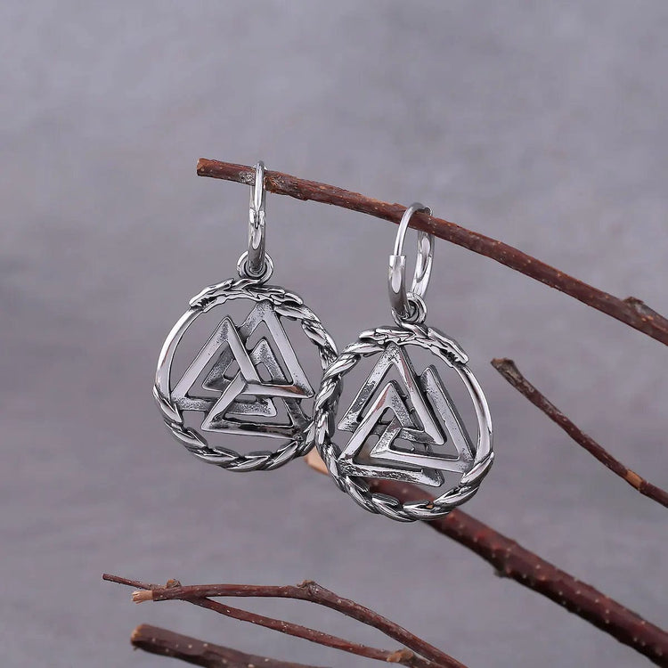 Valknut stainless steel earrings Valknut stainless steel earrings