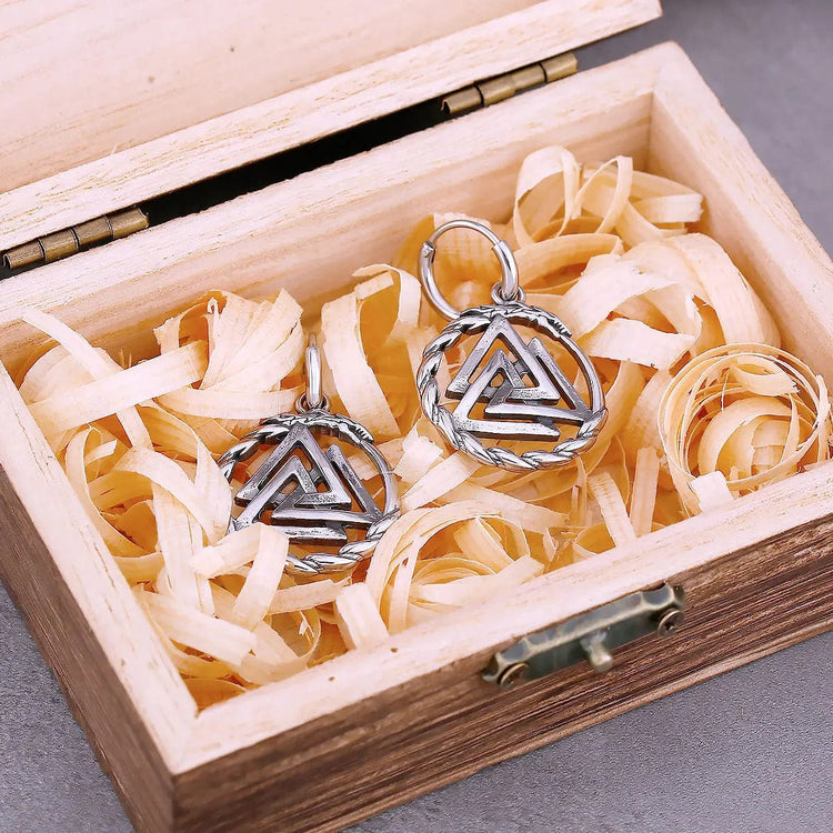 Valknut stainless steel earrings Valknut stainless steel earrings