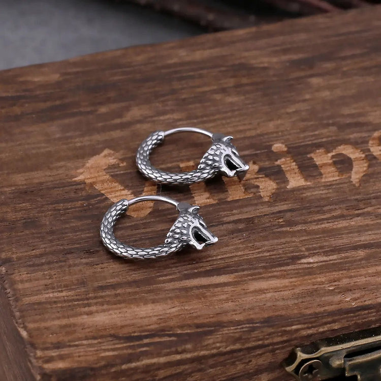 Fenrir wolf earrings in stainless steel Fenrir wolf earrings in stainless steel