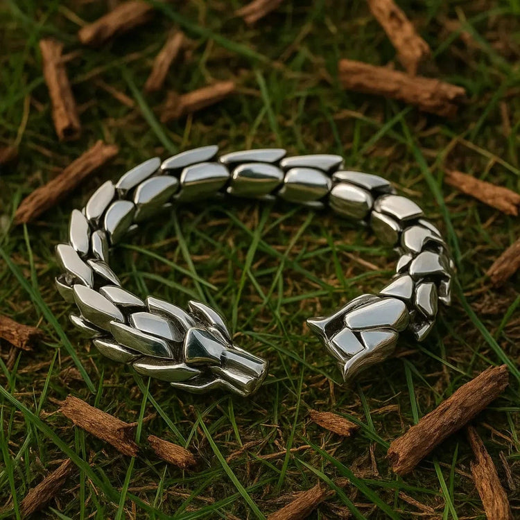 Snake bracelet \"Wrath of Jörmungand\" - Silver Snake bracelet \"Wrath of Jörmungand\" - Silver