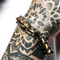 Snake Bracelet \"Wrath of Jörmungand\" - Gold / Silver Snake Bracelet \"Wrath of Jörmungand\" - Gold / Silver