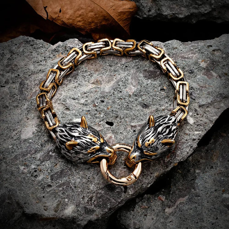Giant Golden Wolf Bracelet - Fenrir Giant Golden Wolf Bracelet - Fenrir