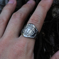 \"The root of the nine worlds\" viking signet ring \"The root of the nine worlds\" viking signet ring