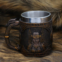 Viking mug \"Tankard des Ailes de la Valkyrie Viking mug \"Tankard des Ailes de la Valkyrie