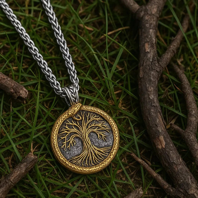Necklace sacred tree of Yggdrasil with Jörmungand Necklace sacred tree of Yggdrasil with Jörmungand