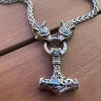 Mjolnir Necklace - Wolf Protection Mjolnir Necklace - Wolf Protection