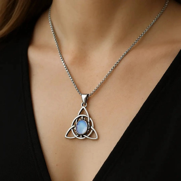 Triquetra \"Talisman of Femininity\" necklace with moonstone Triquetra \"Talisman of Femininity\" necklace with moonstone