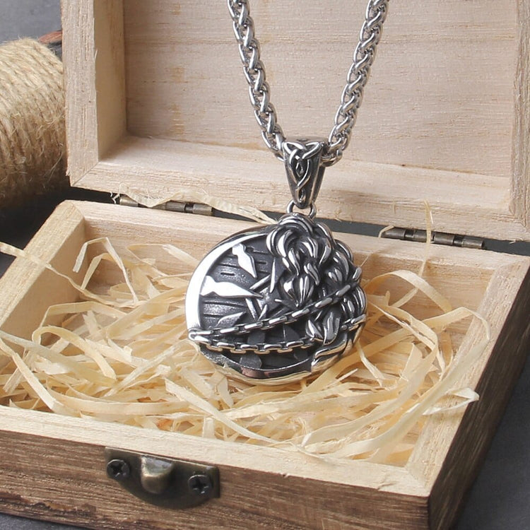 Viking Necklace \"Fenrir's Fur Shield Necklace Viking Necklace \"Fenrir's Fur Shield Necklace