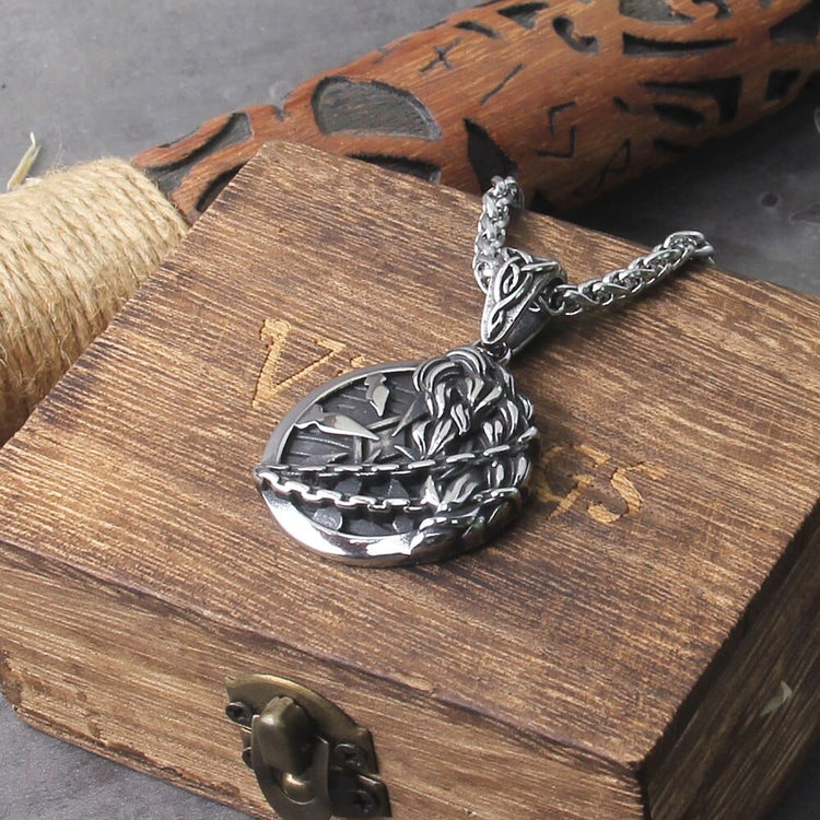 Viking Necklace \"Fenrir's Fur Shield Necklace Viking Necklace \"Fenrir's Fur Shield Necklace