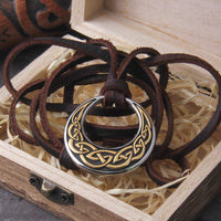 Viking Necklace \"Kiss of the Moon: Celtic Knot Pendant Viking Necklace \"Kiss of the Moon: Celtic Knot Pendant