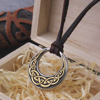 Viking Necklace \"Kiss of the Moon: Celtic Knot Pendant Viking Necklace \"Kiss of the Moon: Celtic Knot Pendant