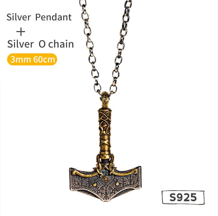 925 Sterling Silver Viking Necklace - La Masse Divine 925 Sterling Silver Viking Necklace - La Masse Divine