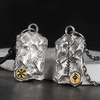 925 Sterling Silver Viking Necklace - Runic Stele 925 Sterling Silver Viking Necklace - Runic Stele
