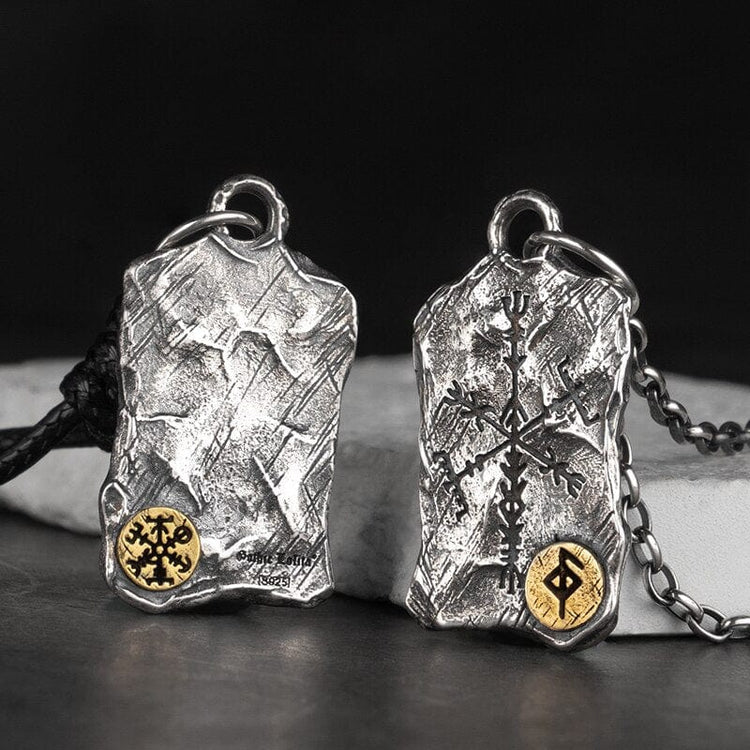 925 Sterling Silver Viking Necklace - Runic Stele 925 Sterling Silver Viking Necklace - Runic Stele