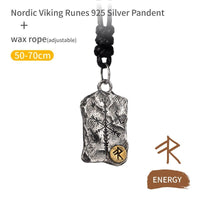 925 Sterling Silver Viking Necklace - Runic Stele 925 Sterling Silver Viking Necklace - Runic Stele