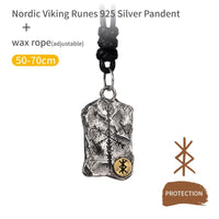 925 Sterling Silver Viking Necklace - Runic Stele 925 Sterling Silver Viking Necklace - Runic Stele