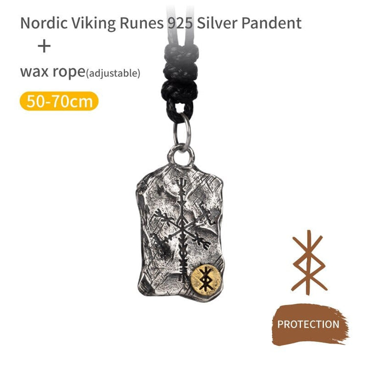 925 Sterling Silver Viking Necklace - Runic Stele 925 Sterling Silver Viking Necklace - Runic Stele