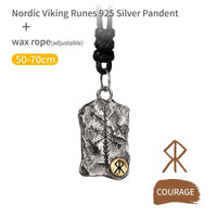 925 Sterling Silver Viking Necklace - Runic Stele 925 Sterling Silver Viking Necklace - Runic Stele