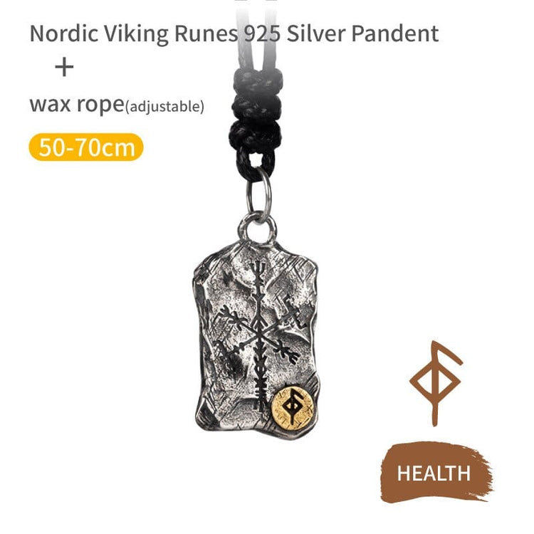 925 Sterling Silver Viking Necklace - Runic Stele 925 Sterling Silver Viking Necklace - Runic Stele