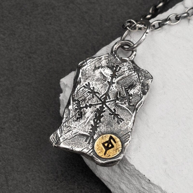 925 Sterling Silver Viking Necklace - Runic Stele 925 Sterling Silver Viking Necklace - Runic Stele