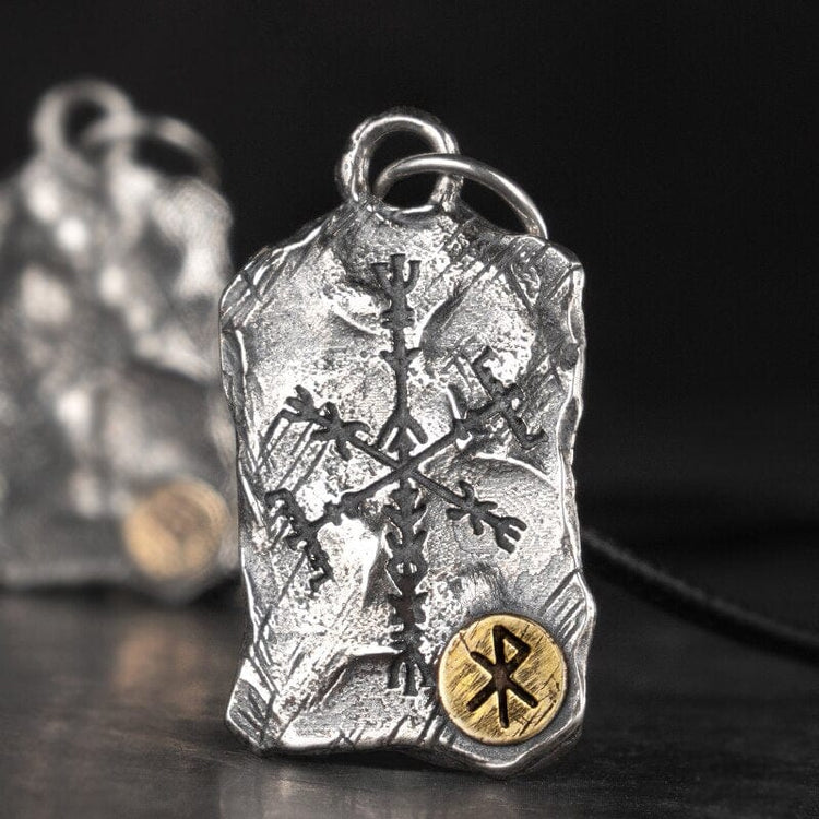 925 Sterling Silver Viking Necklace - Runic Stele 925 Sterling Silver Viking Necklace - Runic Stele
