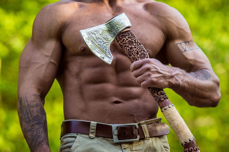 Viking Warrior Axe - \"End of Days Lightning Bolt Viking Warrior Axe - \"End of Days Lightning Bolt