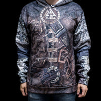 Viking Hoodie \"Valhalla Armor Hoodie Viking Hoodie \"Valhalla Armor Hoodie
