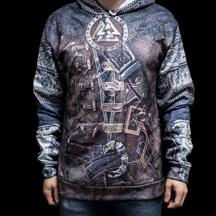 Viking Hoodie \"Valhalla Armor Hoodie Viking Hoodie \"Valhalla Armor Hoodie