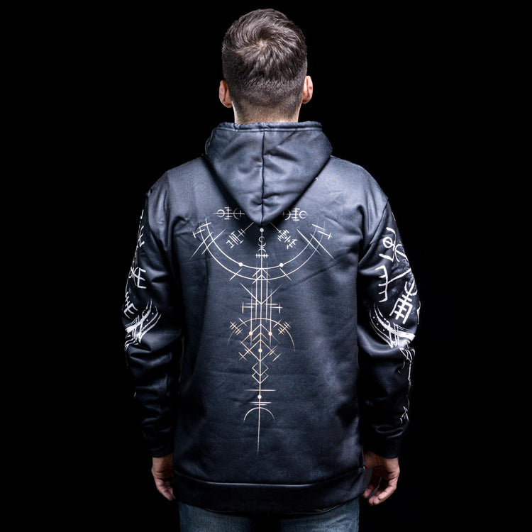 Viking Hoodie \"Warrior Skull Hoodie - Journey to Valhalla Viking Hoodie \"Warrior Skull Hoodie - Journey to Valhalla