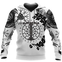 Viking Hoodie \"Runic and Vegvisir Enigma Hoodie Viking Hoodie \"Runic and Vegvisir Enigma Hoodie