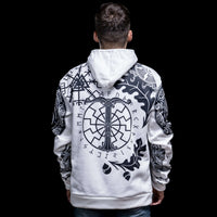 Viking Hoodie \"Runic and Vegvisir Enigma Hoodie Viking Hoodie \"Runic and Vegvisir Enigma Hoodie