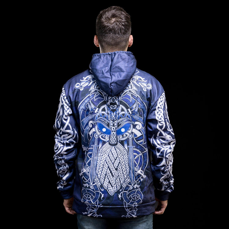 Viking Hoodie \"Fenrir and Odin - Duel of Fate\" Hoodie Viking Hoodie \"Fenrir and Odin - Duel of Fate\" Hoodie