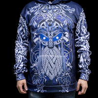 Viking Hoodie \"Fenrir and Odin - Duel of Fate\" Hoodie Viking Hoodie \"Fenrir and Odin - Duel of Fate\" Hoodie