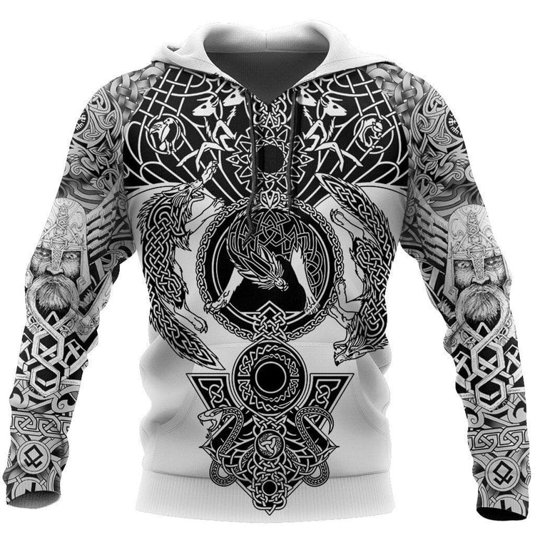 Viking Hoodie \"Northern Wolf Hoodie - Viking Emblems Viking Hoodie \"Northern Wolf Hoodie - Viking Emblems