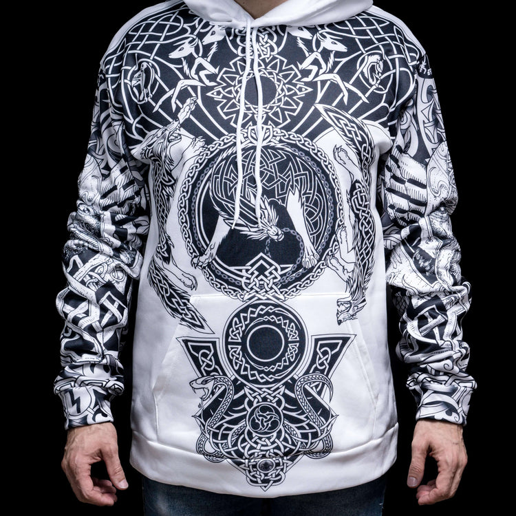 Viking Hoodie \"Northern Wolf Hoodie - Viking Emblems Viking Hoodie \"Northern Wolf Hoodie - Viking Emblems