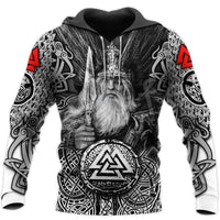 Viking Hoodie \"Hoodie Mjöllnir and Valknut Viking Hoodie \"Hoodie Mjöllnir and Valknut