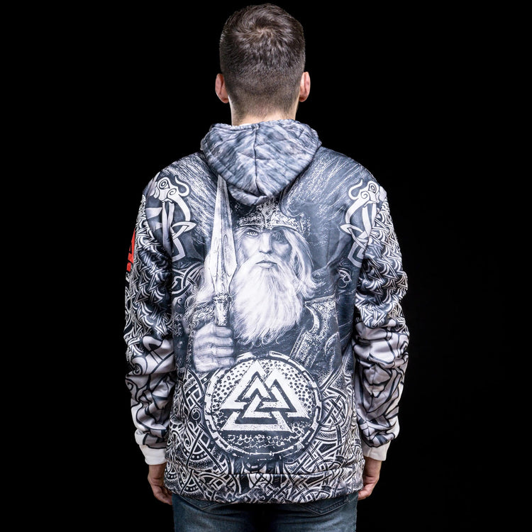 Viking Hoodie \"Hoodie Mjöllnir and Valknut Viking Hoodie \"Hoodie Mjöllnir and Valknut