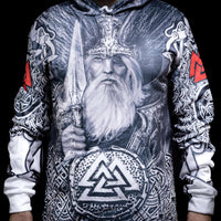 Viking Hoodie \"Hoodie Mjöllnir and Valknut Viking Hoodie \"Hoodie Mjöllnir and Valknut