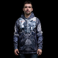 Hoodie Viking \"Hoodie Odin et Gungnir - Les Haches du Valknut\" (Odin and Gungnir Hoodie - The Axes of Valknut) Hoodie Viking \"Hoodie Odin et Gungnir - Les Haches du Valknut\" (Odin and Gungnir Hoodie - The Axes of Valknut)